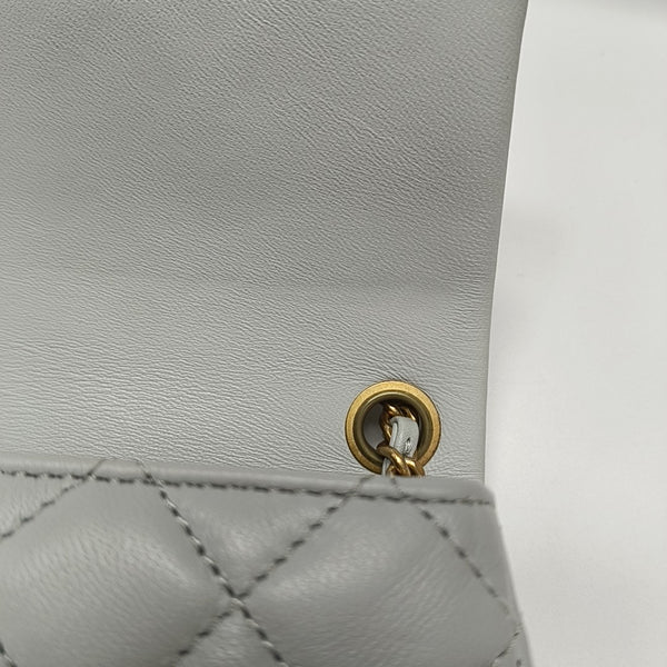 CLASSIC FLAP Mini Quilted Lambskin Gray