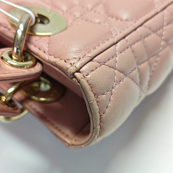 Authenticated pre-owned Lady Dior Small Cannage Lambskin Pink - Tote Bag at Looply
