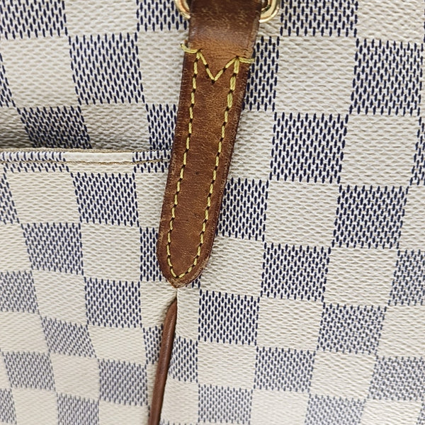 TOTALLY Damier Azur Coated Canvas White