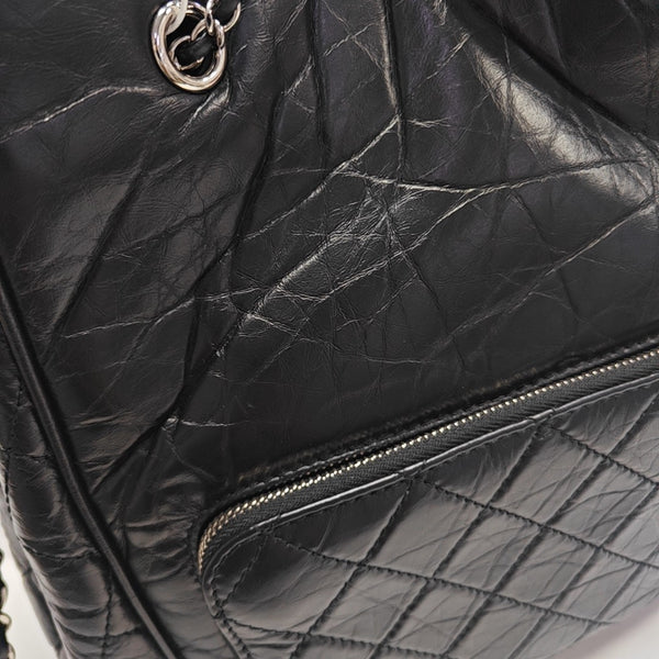 Quilted Calfskin Shoulder Bag Black