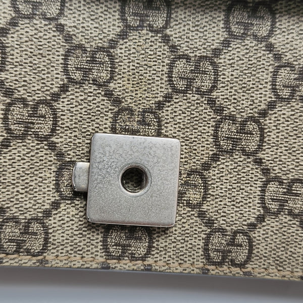 Dionysus Mini Monogram Coated Canvas Beige