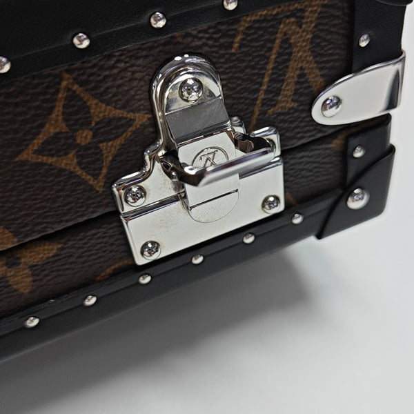 CLUTCH BOX Monogram Coated Canvas Brown