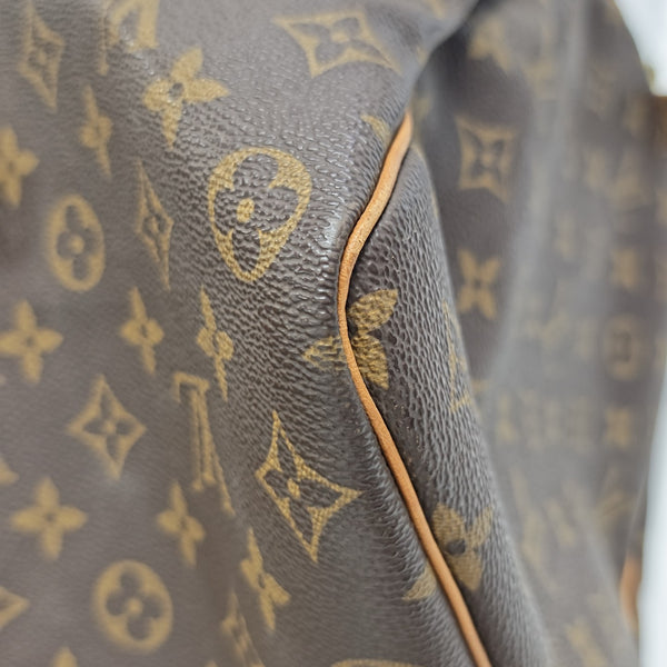 KEEPALL 50 Monogram Coated Canvas Brown