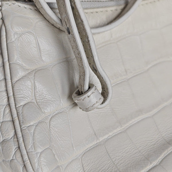 Le Cagole Mini Calfskin White