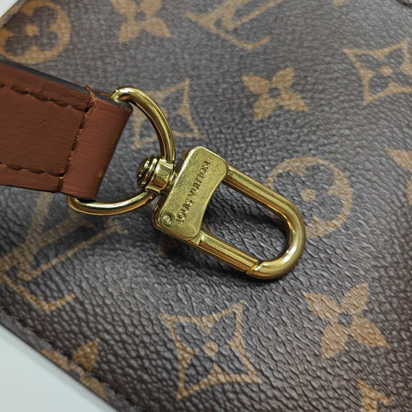LOOP HOBO Monogram Coated Canvas Brown