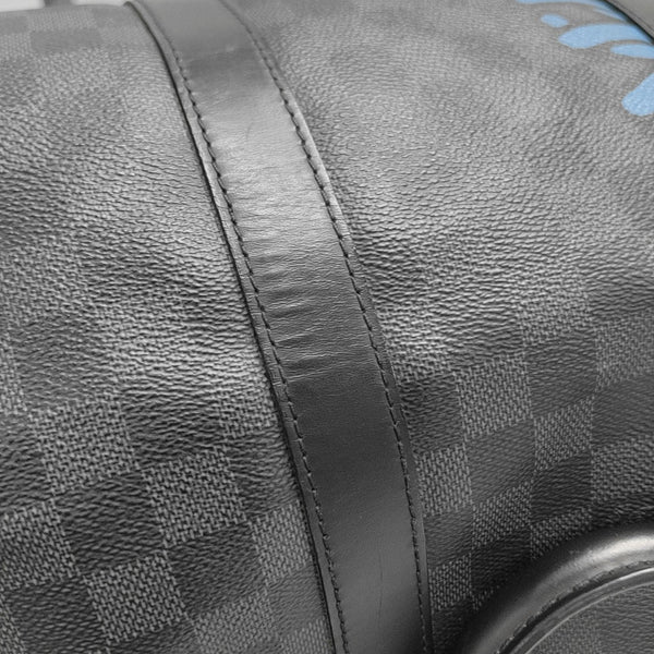 Damier Graphite Coated Canvas Top Handle Bag 55 Black