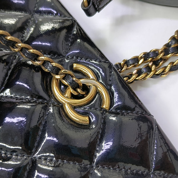 Quilted Calfskin Tote Bag Black