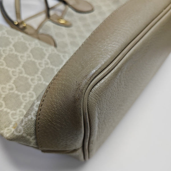 Ophidia Medium Monogram Coated Canvas Beige