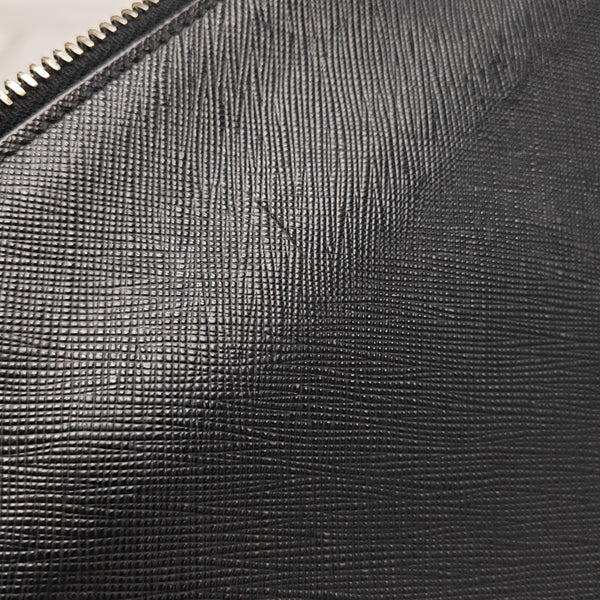 Saffiano Calfskin Clutch Black