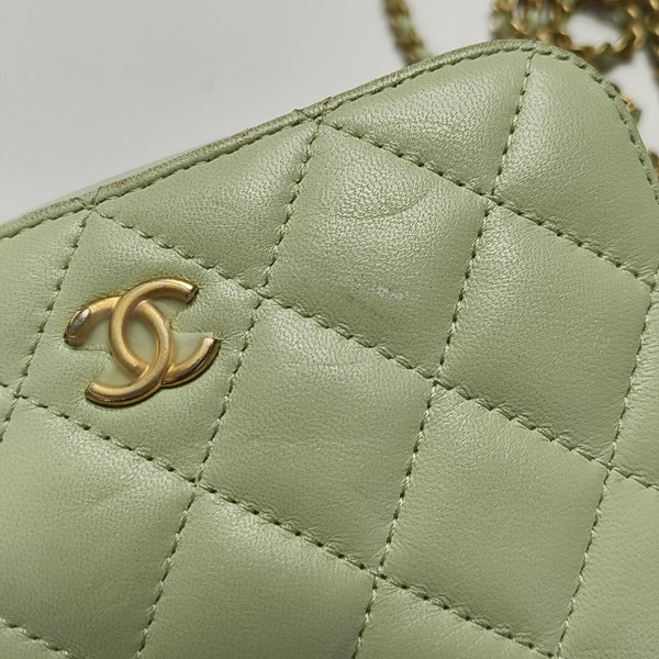 SURPIQUE Quilted Lambskin Green