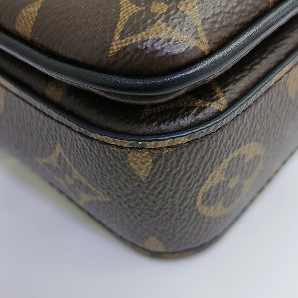 S LOCK Mini Monogram Coated Canvas Brown