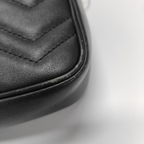 GG Marmont Mini Quilted Calfskin Black