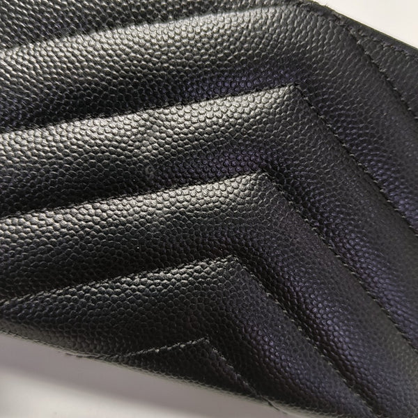 MATELASSE Calfskin Black Card Holder