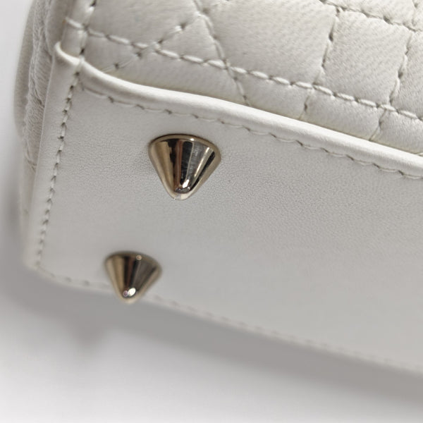 Lady Dior Small Cannage Lambskin White