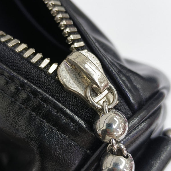 Calfskin Shoulder Bag 25 Black