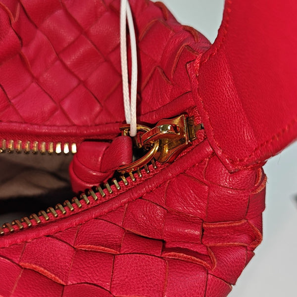 Lambskin Top Handle Bag Red