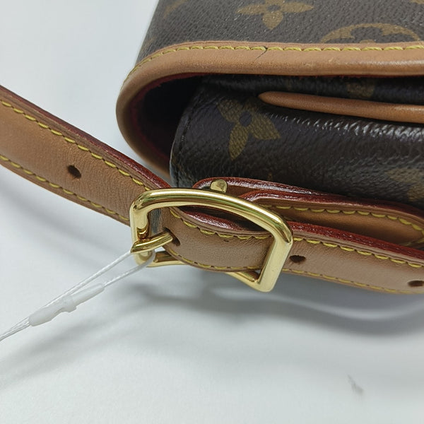 TAMBOURINE Monogram Coated Canvas Brown