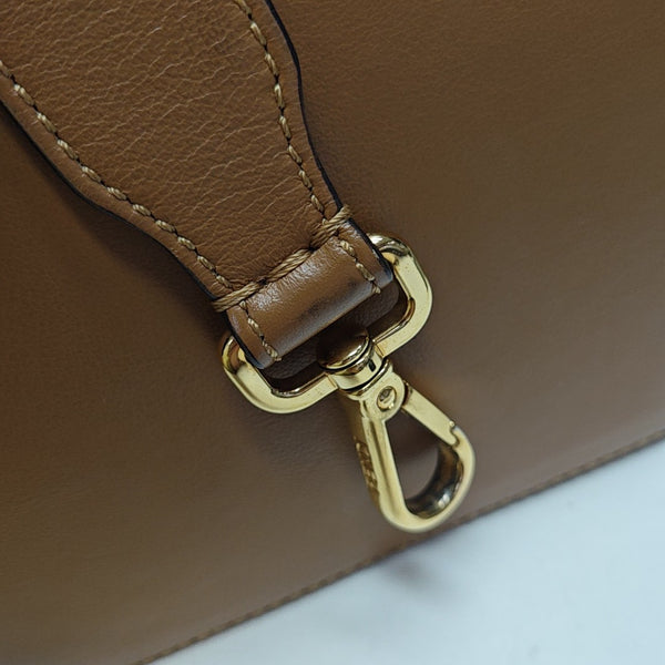 Coated Canvas Bucket Bag Brown