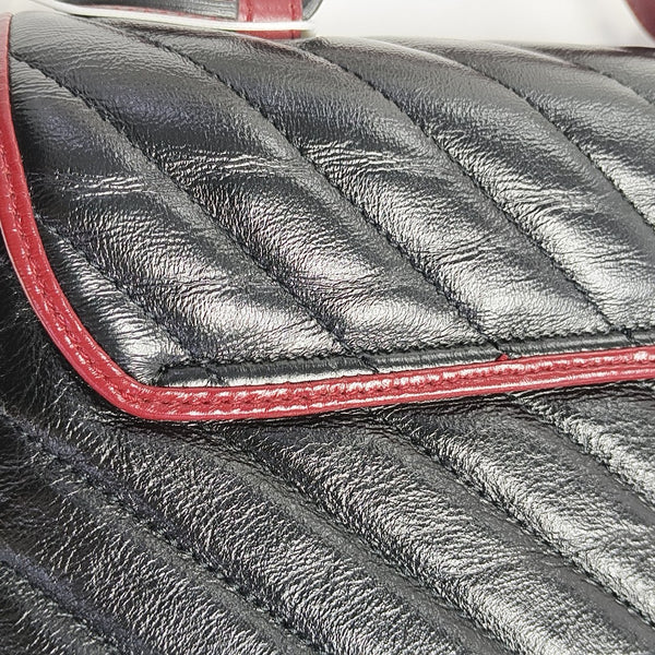 GG Marmont Small Quilted Calfskin Black