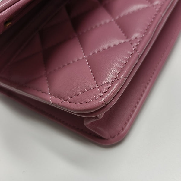 WOC Quilted Lambskin Pink