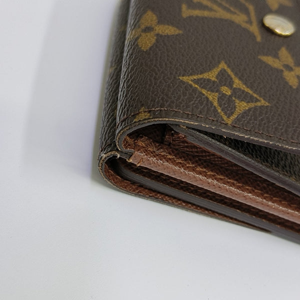 ELISE Monogram Coated Canvas Brown Wallet