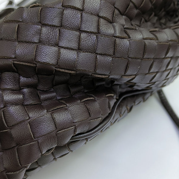 Lambskin Shoulder Bag Brown