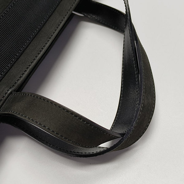 Suede Top Handle Bag Black
