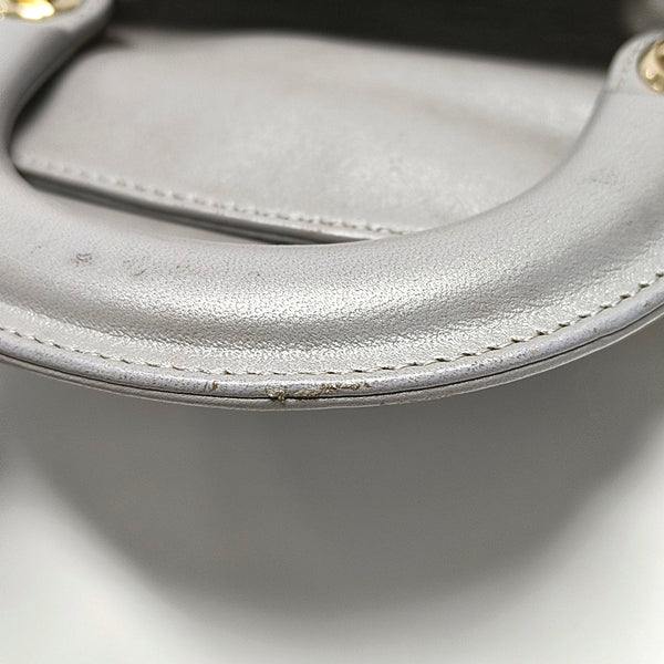Authenticated pre-owned Lady Dior Mini Cannage Lambskin Gray - Tote Bag at Looply
