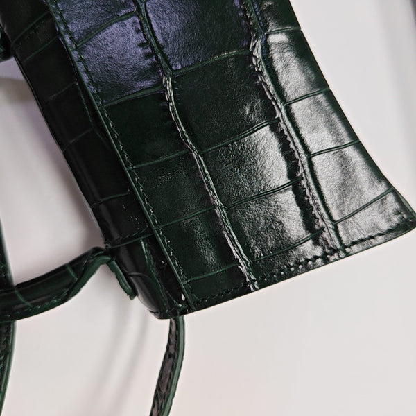 Hourglass Mini Calfskin Green