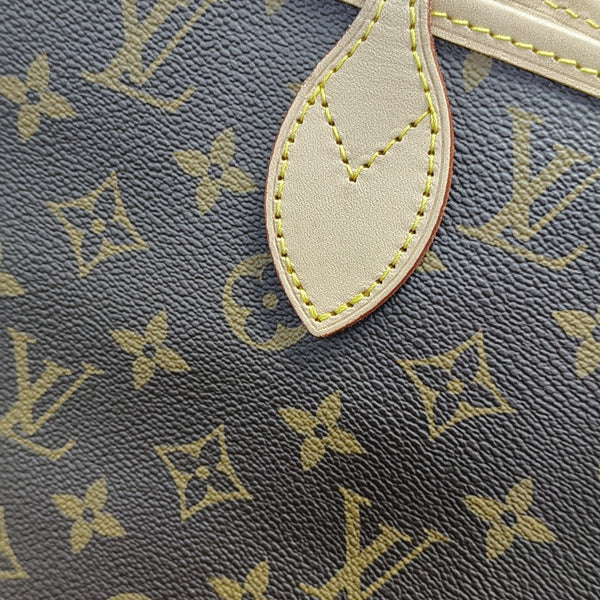 NEVERFULL MM Monogram Coated Canvas Brown
