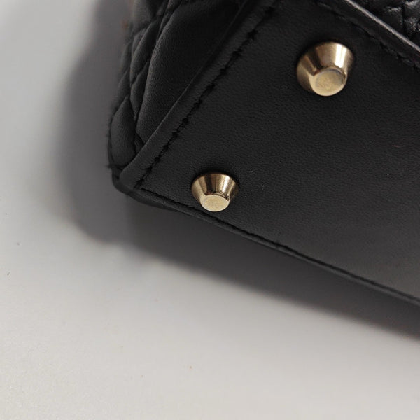 Lady Dior Mini Cannage Lambskin Black