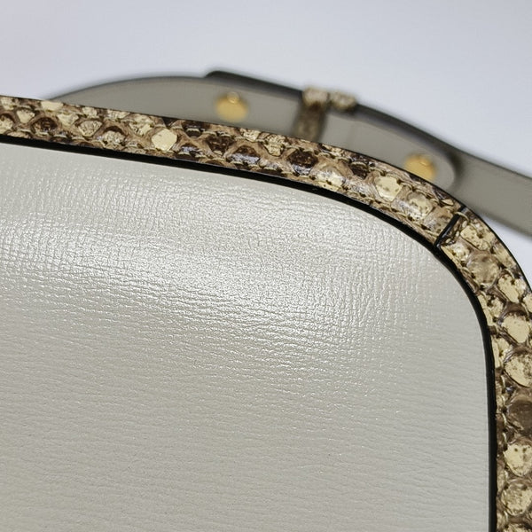 Horsebit 1955 Small Python White