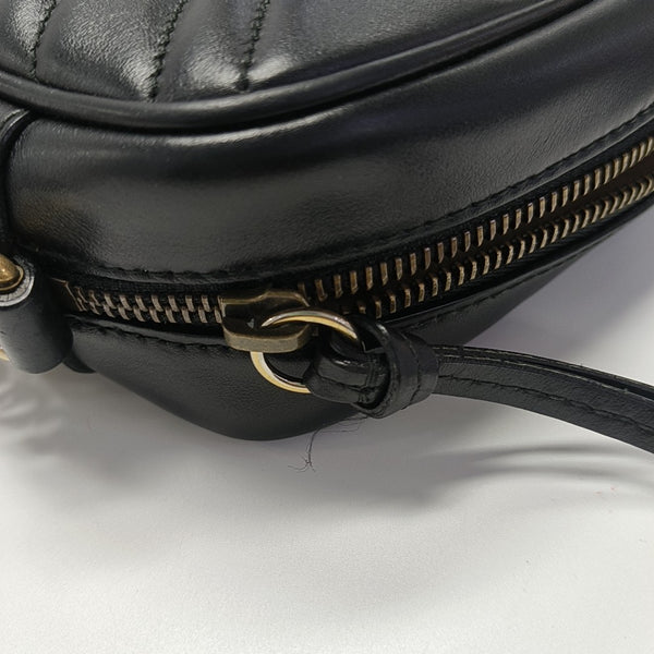 GG Marmont Mini Quilted Calfskin Black