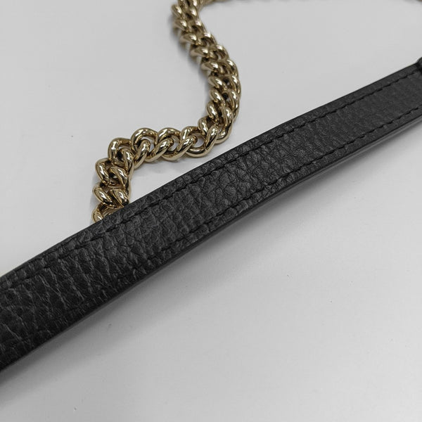 Interlocking G Small Calfskin Black