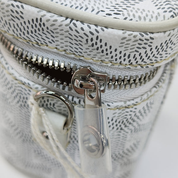 Coated Canvas Shoulder Bag Mini White