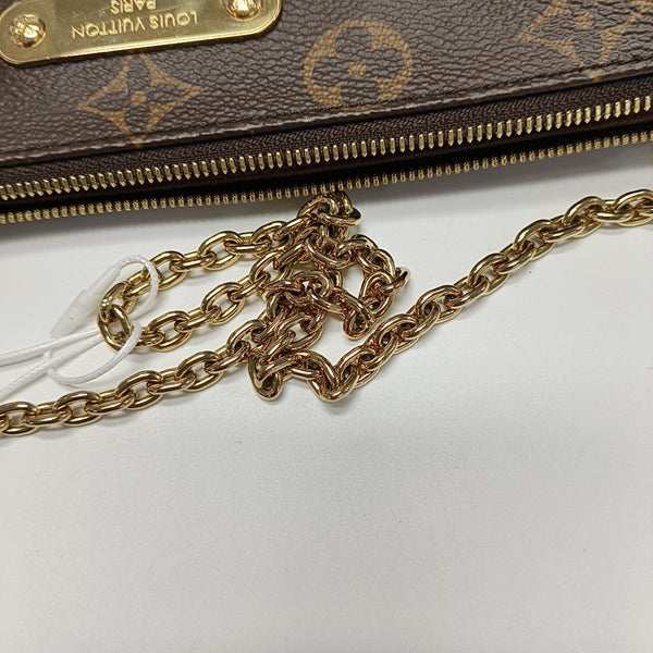 Pochette Eva Monogram Coated Canvas Brown