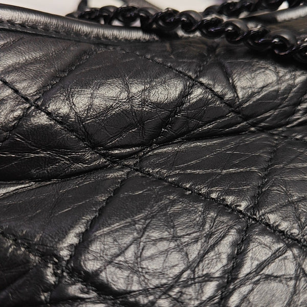 GABRIELLE Small Quilted Calfskin Black
