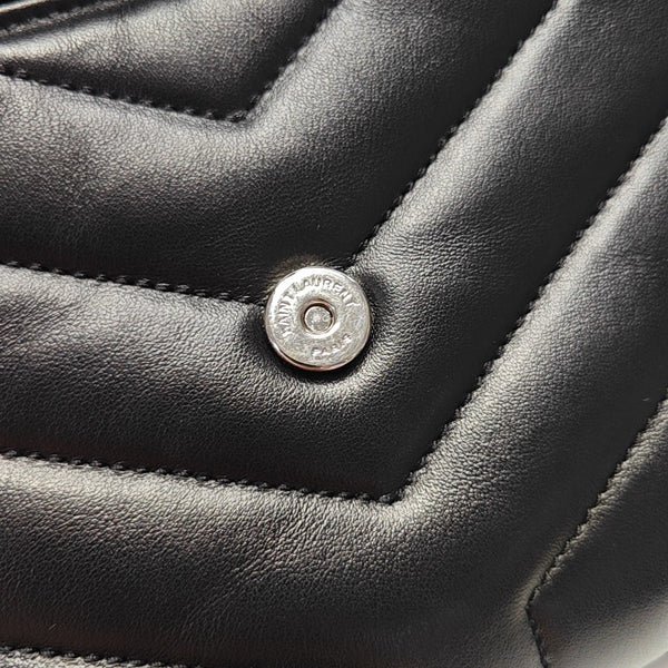 LOULOU Extra Small Chevron Calfskin Black