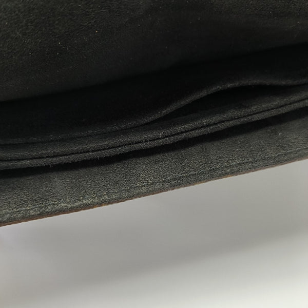 SAINT MICHEL Monogram Coated Canvas Black