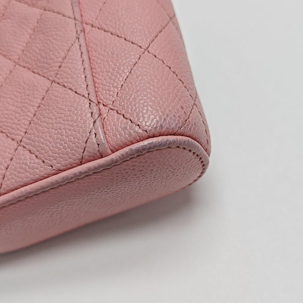 VANITY CASE Mini Quilted Grained Calfskin Pink