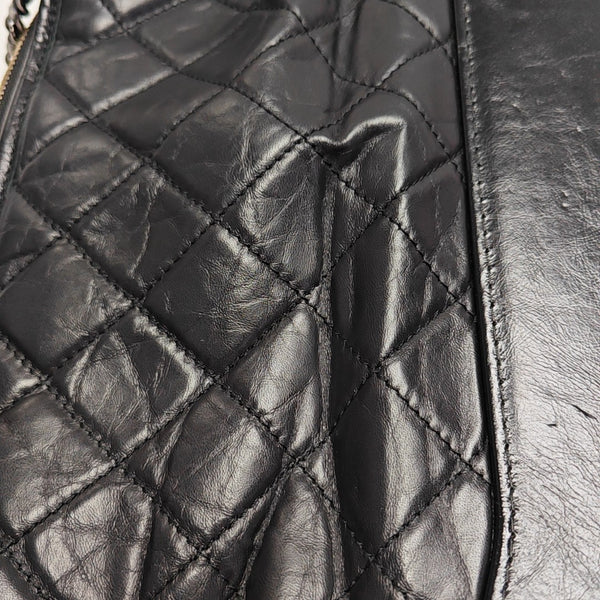 GABRIELLE Medium Quilted Calfskin Black