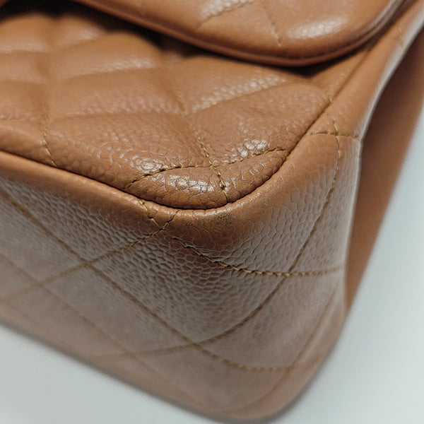 CLASSIC FLAP Jumbo Quilted Grained Calfskin Yellow