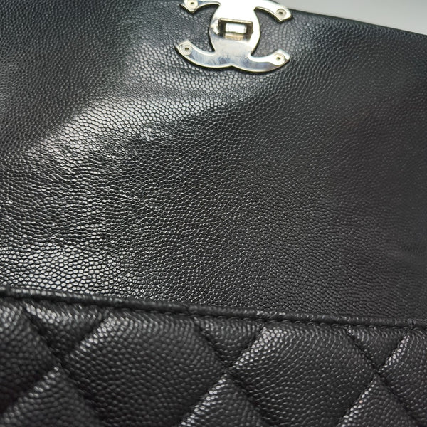 My Everything Flap Quilted Grained Calfskin Black