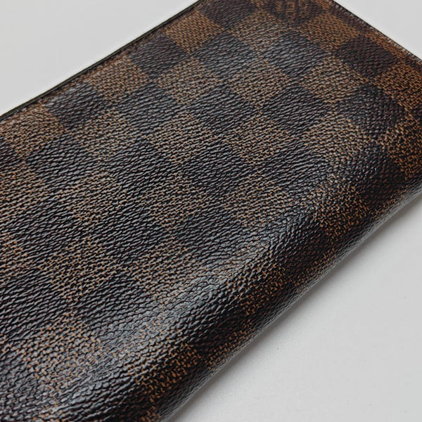 ZIPPY Damier Ebene Coated Canvas Brown Wallet