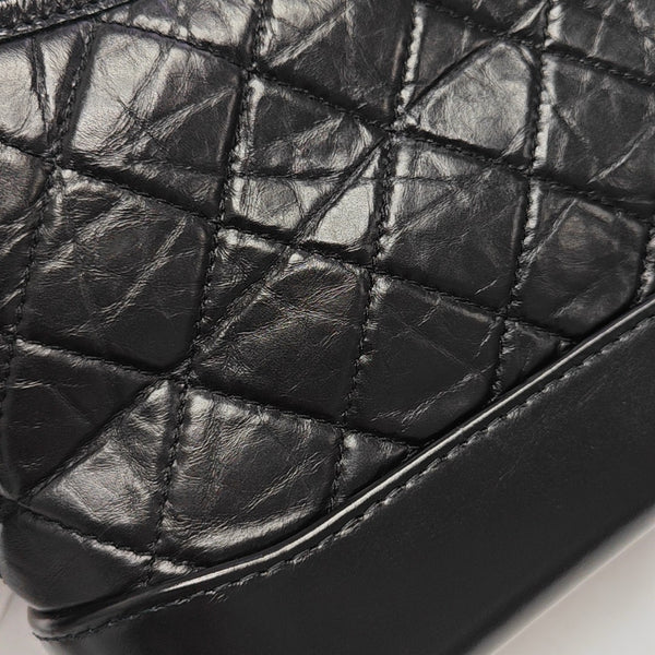 GABRIELLE Small Quilted Calfskin Black