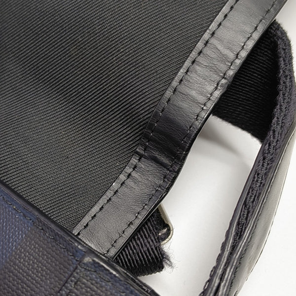 Coated Canvas Crossbody Bag Black