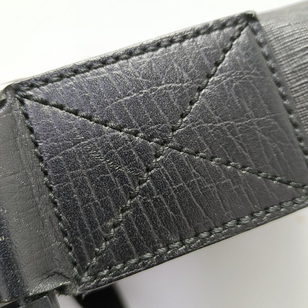Monogram Coated Canvas Shoulder Bag Black
