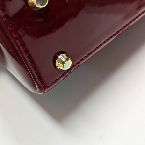 Authenticated pre-owned Lady Dior Mini Quilted Patent Leather Red - Tote Bag at Looply