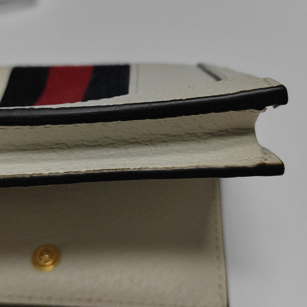 Ophidia Mini Calfskin White Wallet