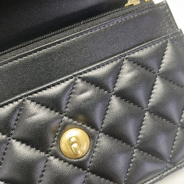 WOC Quilted Lambskin Black